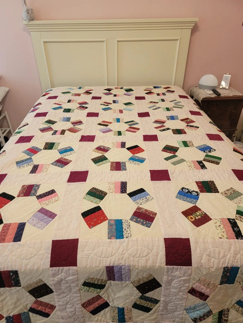 Vintage Patchwork Quilt Hand Quilted 77